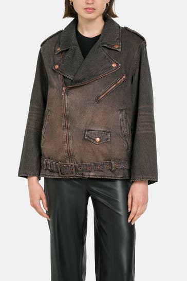 WOOD WOOD Jeansjacke 'Dara' zweifarbig