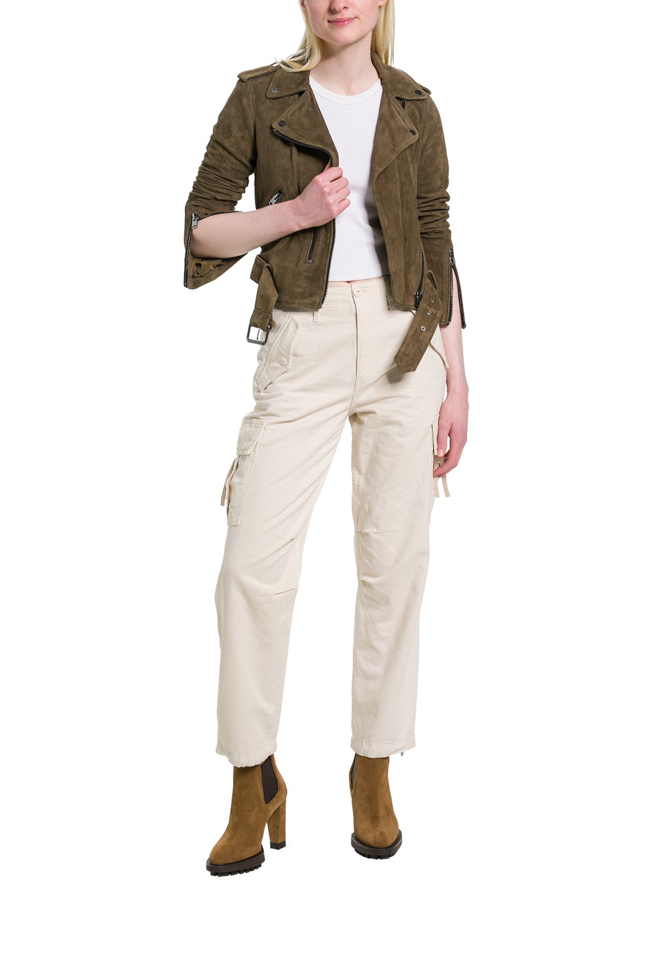 ALLSAINTS Lederjacke oliv, Bild 1