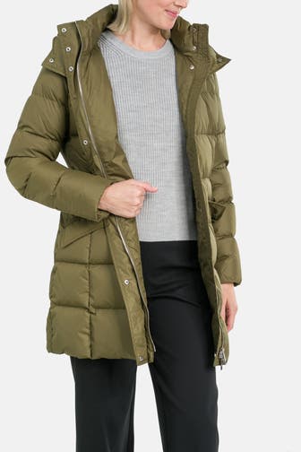 BOSS Daunen-Steppmantel oliv