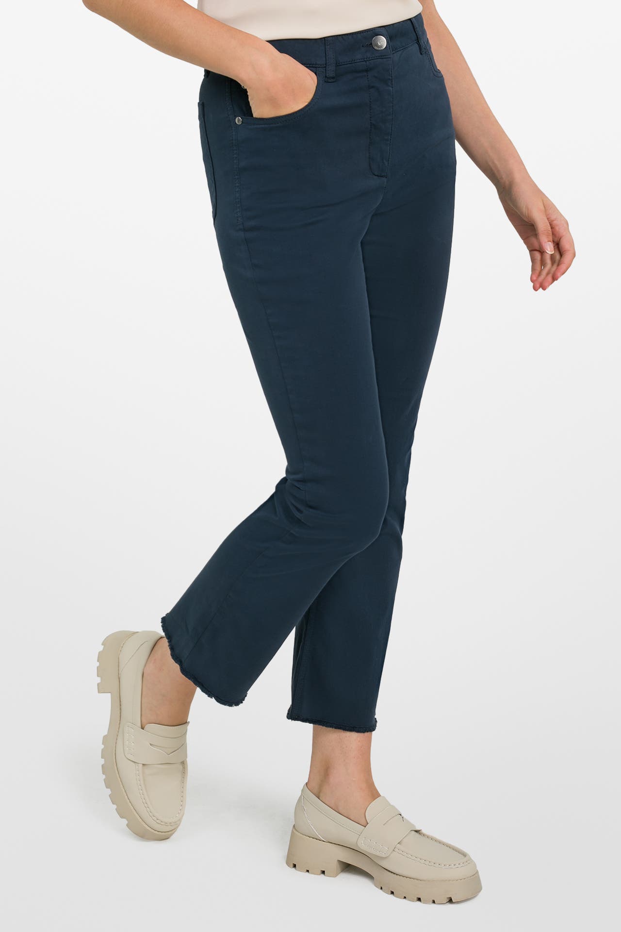 LUISA CERANO Jeans flared navy, Bild 1