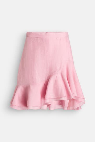 SANDRO Leinenmix-Rock rosa