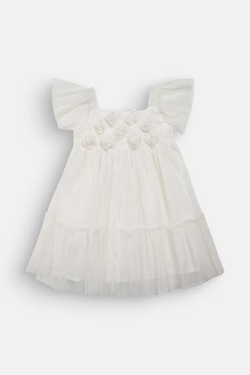 MAYORAL Tüllkleid weiß metallic