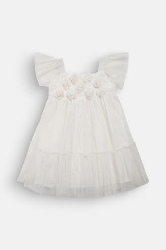 MAYORAL Tüllkleid weiß metallic