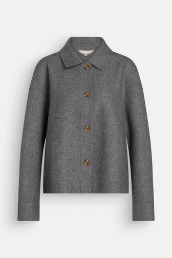 BARBOUR Wollmix-Übergangsjacke 'Emery' grau meliert