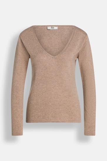 RM BY ROSEMUNDE Strickpullover 'Sofia' hellbraun