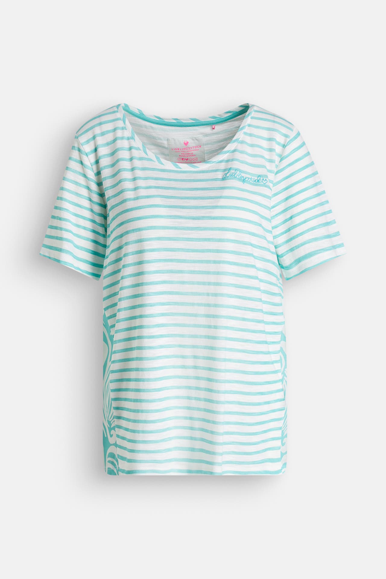 LIEBLINGSSTÜCK T-Shirt türkis gemustert, Bild 1