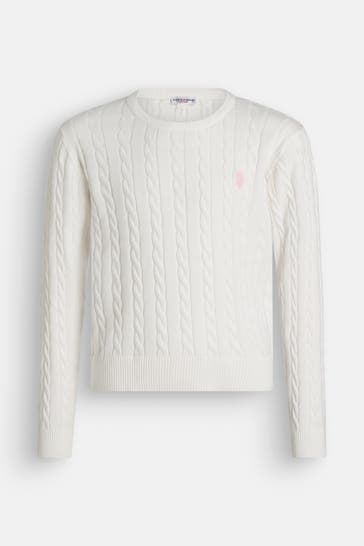 U.S. POLO ASSN. Strickpullover 'Mila' ecru
