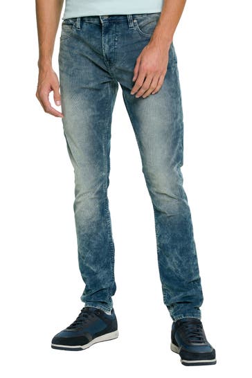 GUESS Cordhose 'Chris' blau gemustert