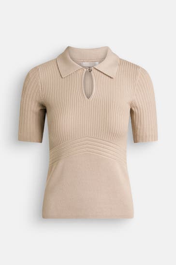 GUESS Strickshirt 'Flora' hellbraun