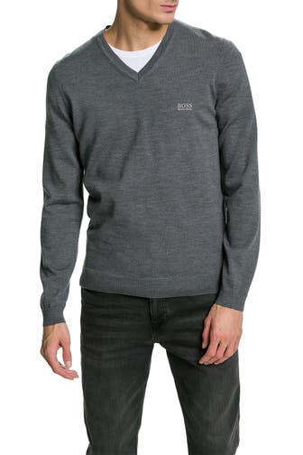 BOSS Wollpullover 'Batisse-E' grau