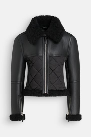 MACKAGE Lederjacke 'Tulip' schwarz
