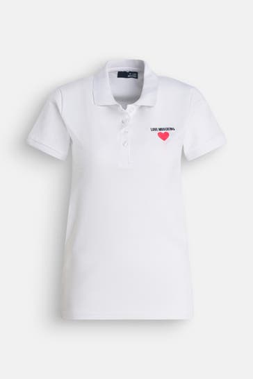 LOVE MOSCHINO Polo-Shirt weiß