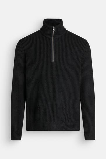JACK & JONES Strickpullover schwarz