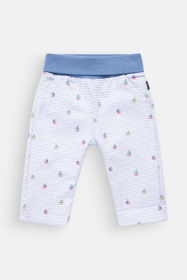 SANETTA Sweatpants taubenblau gestreift