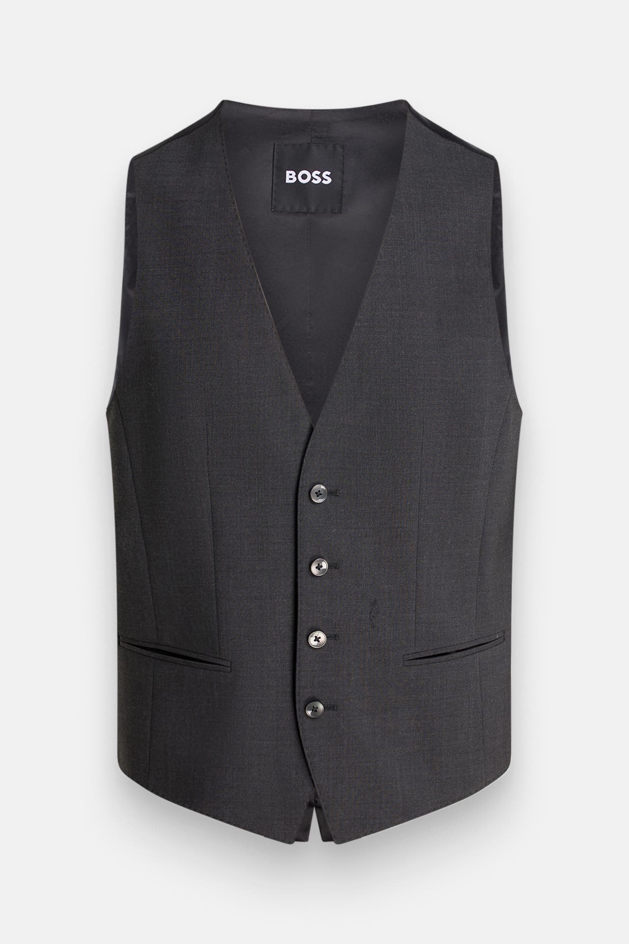 BOSS Wollmix-Weste dunkelgrau, Bild 1