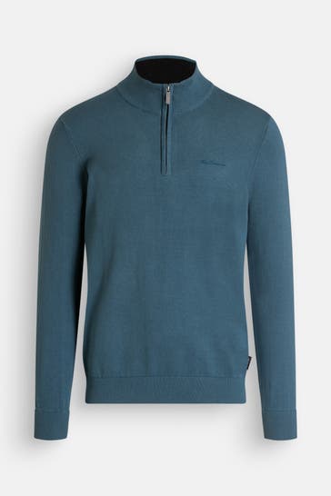 BEN SHERMAN Strick-Troyer petrol