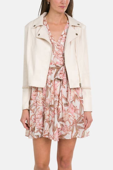 GUESS Kunstleder-Jacke 'Alice' creme