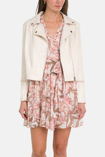GUESS Kunstleder-Jacke 'Alice' creme
