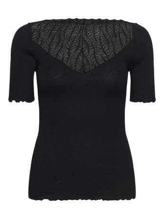 ROSEMUNDE Seidenmix-Shirt schwarz