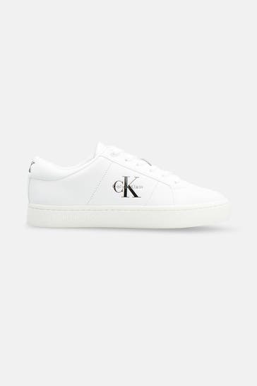 CALVIN KLEIN Leder-Sneaker weiß