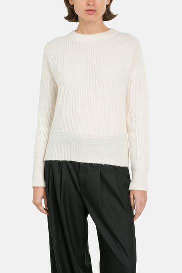 HUGO Wollmix-Pullover 'Scevanu' weiß