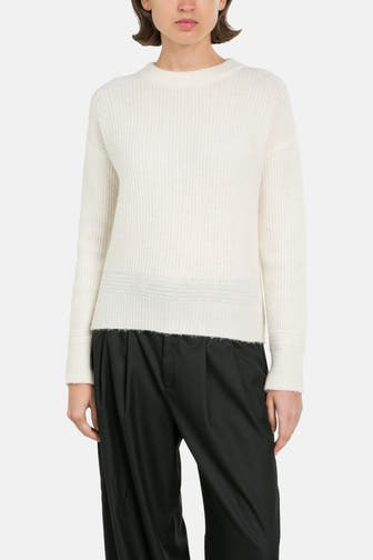 HUGO Wollmix-Pullover 'Scevanu' weiß