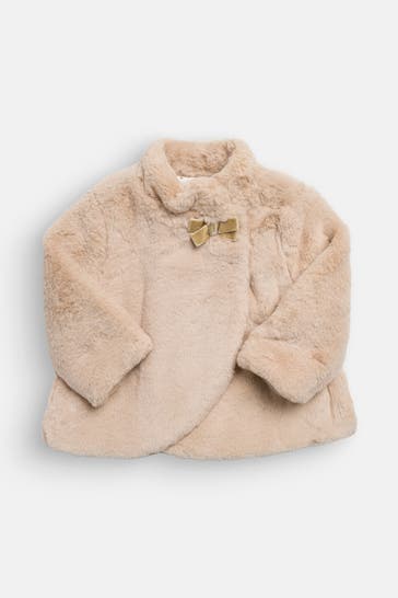 MAYORAL Kunstfell-Mantel beige