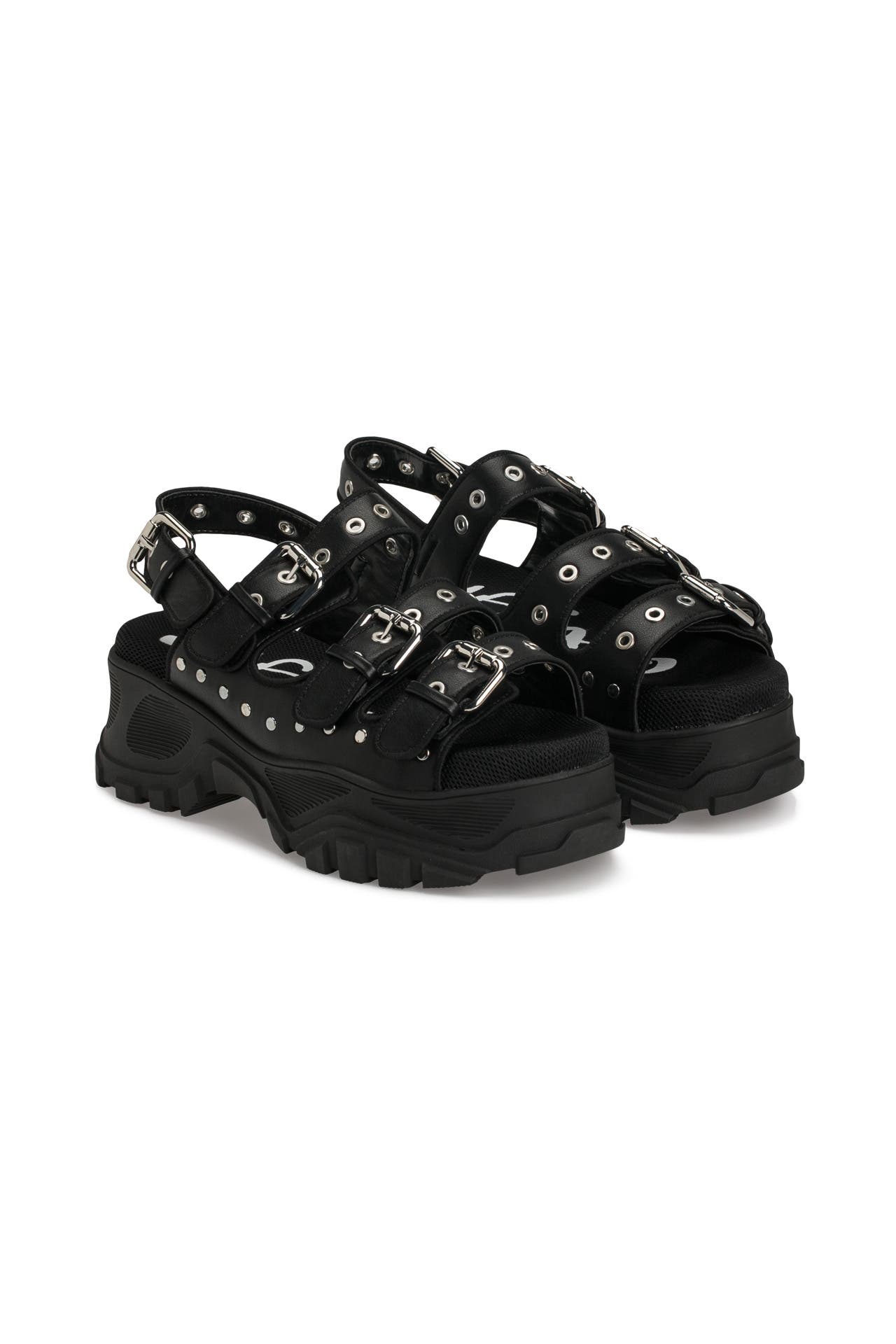 Schwarze sandalen buffalo clearance