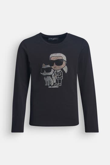 KARL LAGERFELD Longsleeve schwarz
