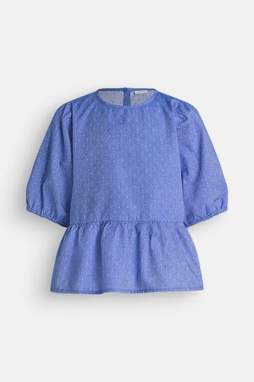 NAME IT - Blusenshirt 'Fadotta' blau gepunktet