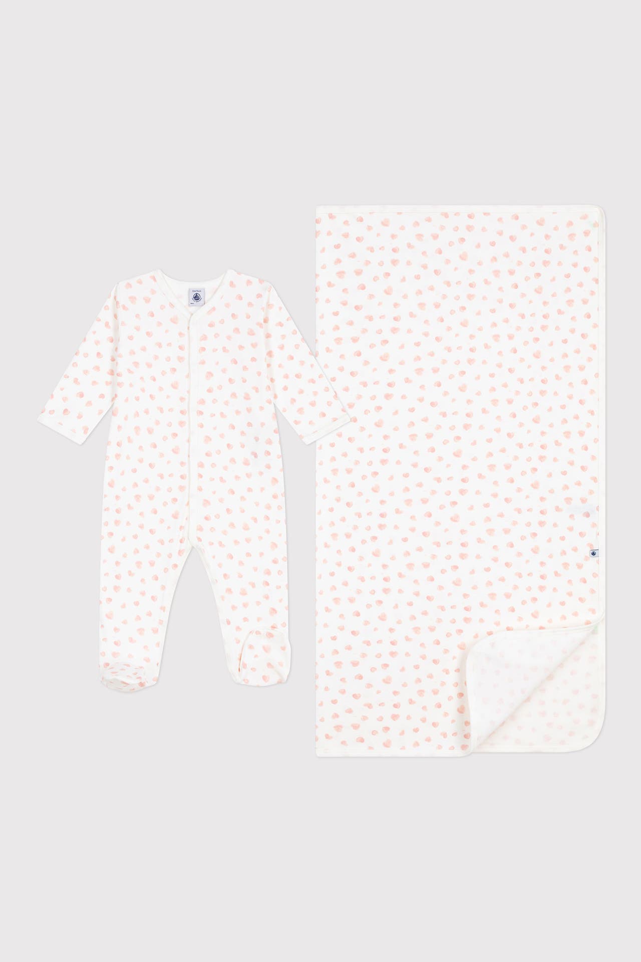 PETIT BATEAU Set: Strampler und Decke gemustert, Bild 1