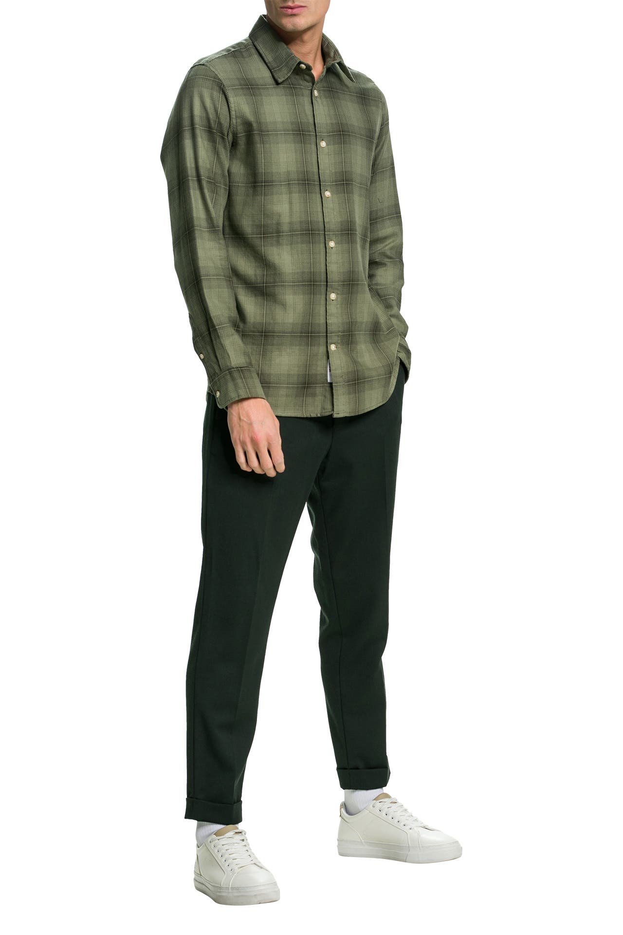 SELECTED Casual-Hemd graugrün kariert, Bild 1