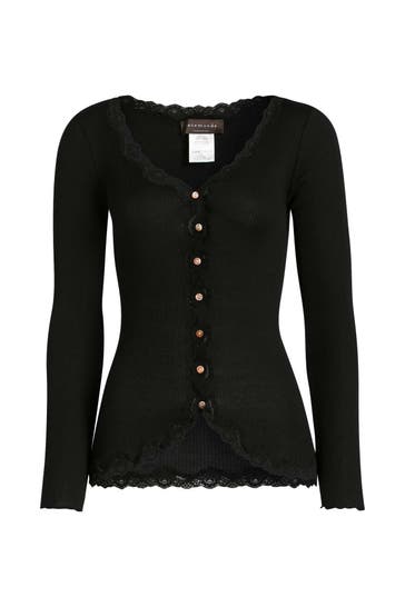 ROSEMUNDE Seidenmix-Cardigan 'Babette' schwarz