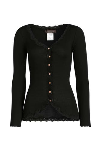 ROSEMUNDE Seidenmix-Cardigan 'Babette' schwarz