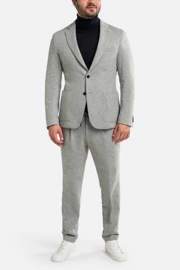 BOSS Sweat-Anzug 'Hanry' hellgrau