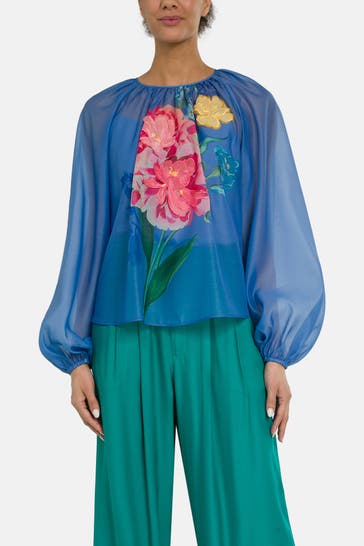 TED BAKER Blusenshirt blau