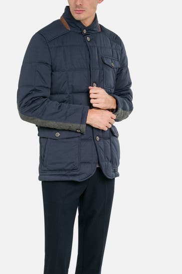 HANDSTICH Light-Steppjacke 'Dario' dunkelblau