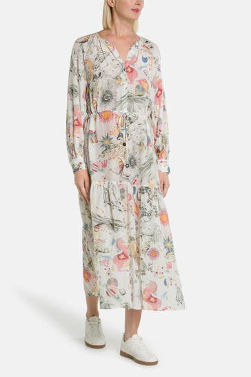 RIANI Patterned Midi Dress