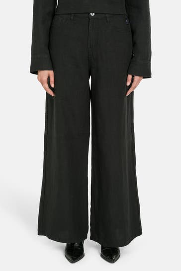 ELIAS RUMELIS Leinenhose schwarz