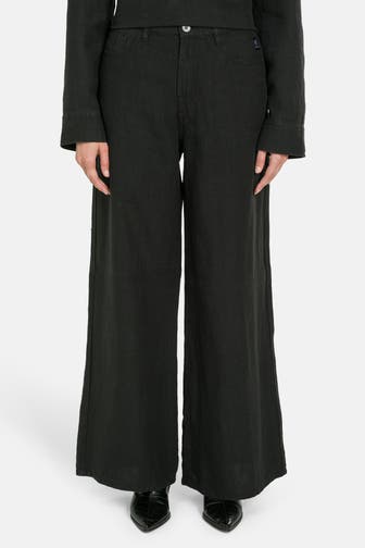 ELIAS RUMELIS Leinenhose schwarz