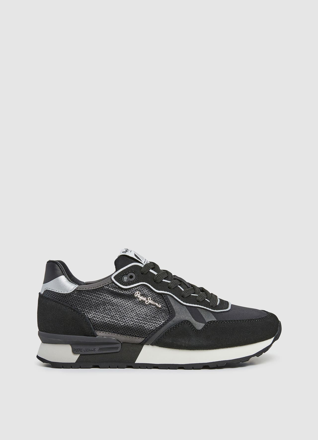 PEPE JEANS Sneaker 'Brit Sequins' schwarz, Bild 1