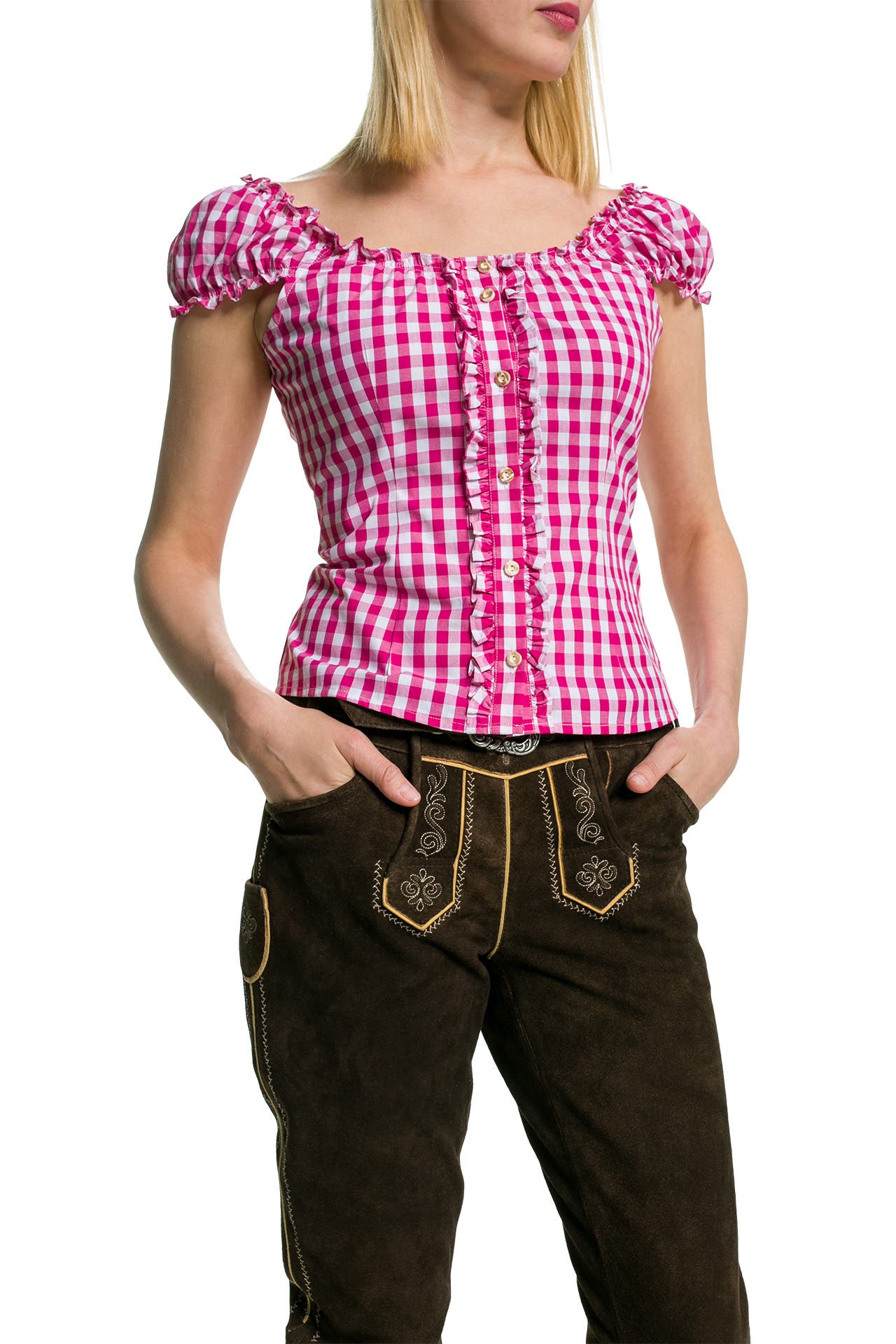 ALMSACH Trachtenbluse kariert, Bild 1