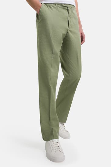 J.LINDEBERG Leinenmix-Hose 'Lois' oliv