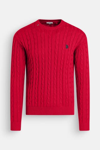 U.S. POLO ASSN. Strickpullover 'Mick' rot