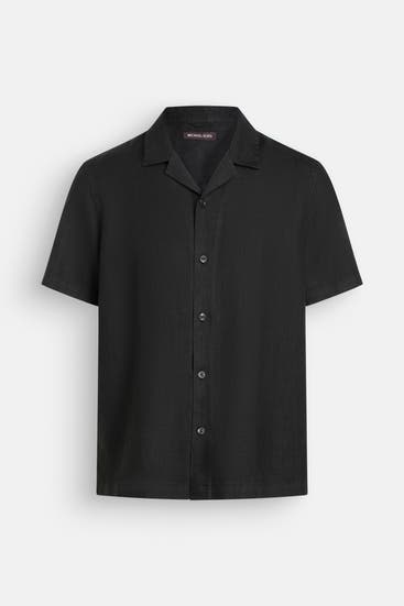 MICHAEL KORS - Leinen-Kurzarmhemd Relaxed Fit