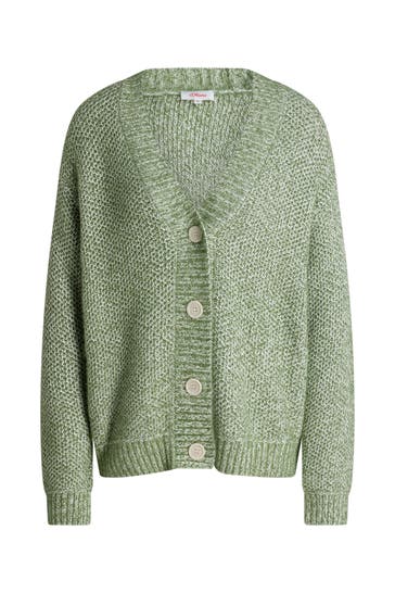 S.OLIVER Strickjacke hellgrün meliert