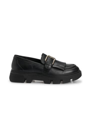 GEOX Leder-Loafer schwarz