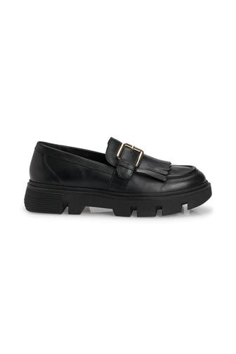 GEOX Leder-Loafer schwarz