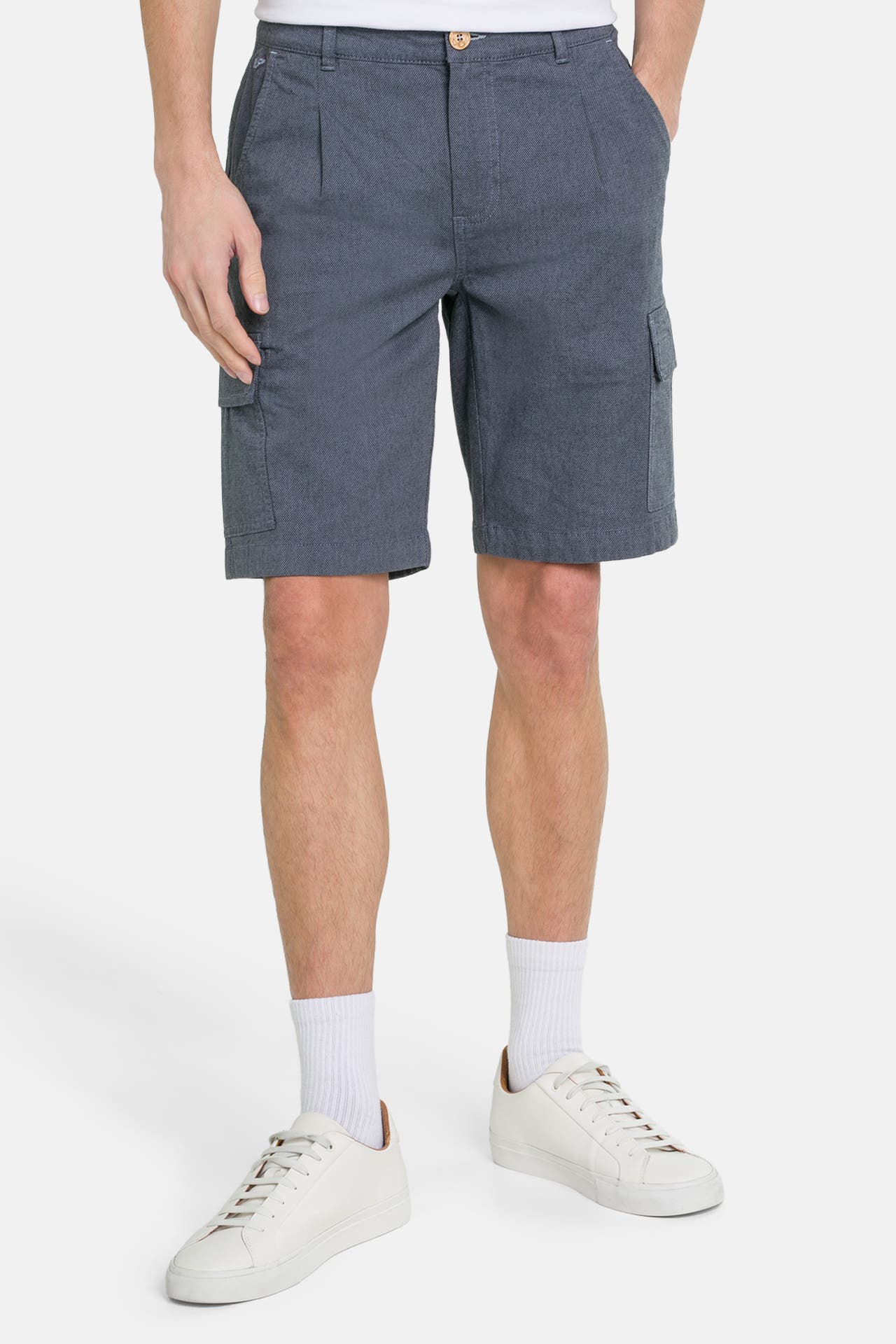 COLOURS & SONS Cargo-Shorts 'Dobby' navy, Bild 1