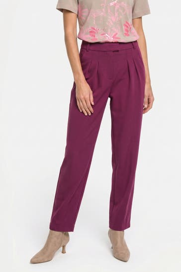 RICH & ROYAL Stoffhose weinrot